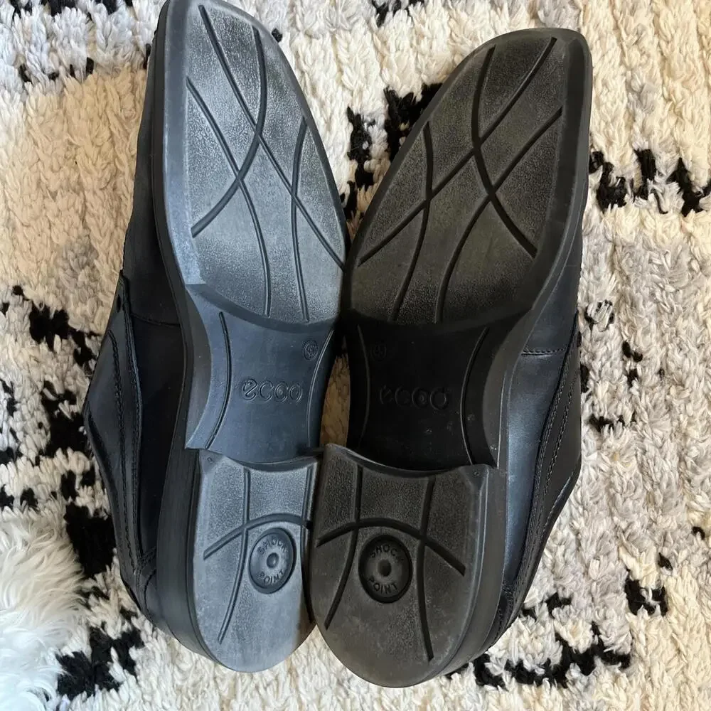 ECCO MENS BLACK DRESS SHOES LACE UP SIZE 11/11.5 US / 45 EU - GREAT CONDITION!!
